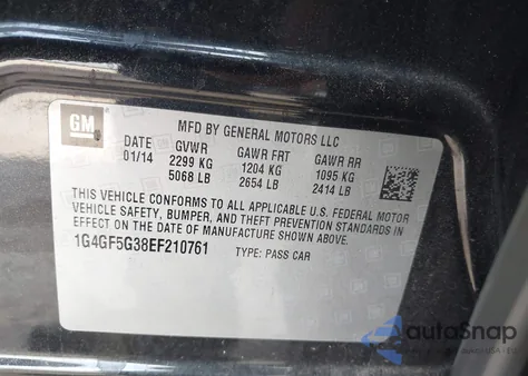 2014 Buick Lacrosse Premium Ii Group z USA, uszkodzony, nr VIN 1G4GF5G38EF210761